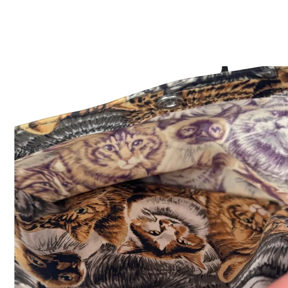 Broad Bay Cat Feline Faces Whimsical Canvas Crossbody Bag
